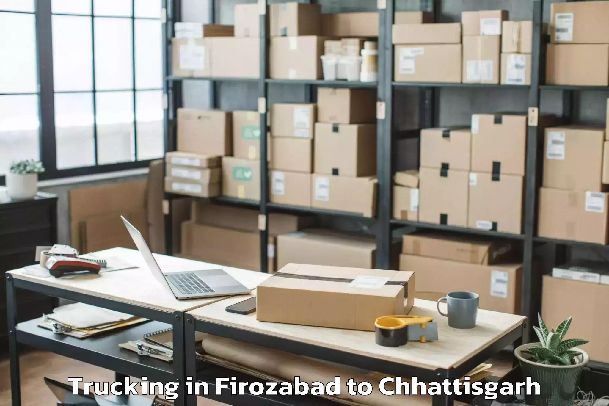 Leading Firozabad to Gariyaband Trucking Provider